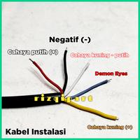 Gambar BULLAES AES Mini projie D2 pro laser 20 Watt 3 mode + devil sepasang - demon merah, 30 watt dari QIQI VARIASI new undefined 5 Tokopedia