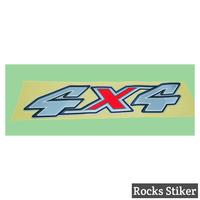 Gambar Stiker 4x4 mobil toyota hilux / sticker HILUX 4x4 putih dan silver car - silver dari Rocks Stiker undefined 5 Tokopedia