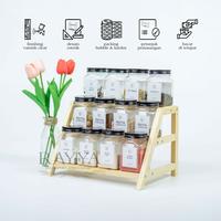 Gambar Rak dapur estetik / Rak Bumbu Dapur Kayu / Rak Toples dari Rayya home decor undefined 1 Tokopedia
