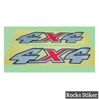 Gambar Stiker 4x4 mobil toyota hilux / sticker HILUX 4x4 putih dan silver car - silver dari Rocks Stiker undefined 4 Tokopedia