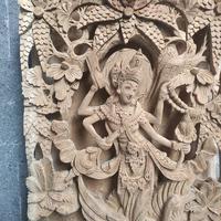 Gambar UKIRAN BALI PANDIL DEWI SARASWATI - KAYU - UKURAN 48 CM x 30 CM x 7 CM dari CAHAYA NANDITA undefined 2 Tokopedia
