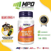 Gambar NOW Foods Mega D-3 MK-7 5000 IU 180 mcg (60 caps) D3 MK7 K2 K-2 ORI!!! dari MPOSUPPLEMENT undefined 1 Tokopedia