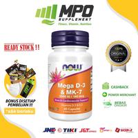 Gambar NOW Foods Mega D-3 MK-7 5000 IU 180 mcg (60 caps) D3 MK7 K2 K-2 ORI!!! dari MPOSUPPLEMENTJKT undefined 1 Tokopedia