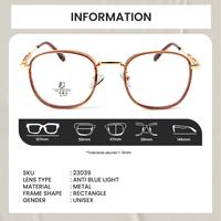 Gambar Kacamata Kotak Anti Radiasi Photocromic Minus Baca Frame Square Fashion Unisex Bluecromic Berrybarton 23039 - Black Gold , Frame Only dari berrybarton.kacamata undefined 3 Tokopedia