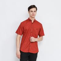 Gambar Kemeja Polos Terracotta Premium Lengan Pendek Pria Baju Cowok Teracota Merah Bata Formal Kasual - Terracotta, XXXL dari Norzen Project undefined 1 Tokopedia