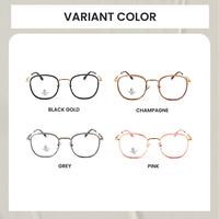 Gambar Kacamata Kotak Anti Radiasi Photocromic Minus Baca Frame Square Fashion Unisex Bluecromic Berrybarton 23039 - Black Gold , Frame Only dari berrybarton.kacamata undefined 4 Tokopedia