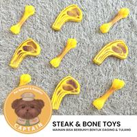 Gambar MAINAN GIGIT STEAK BONE TOYS BISA BERBUNYI SQUEAKY PET TOYS ANJING KUCING LUCU BAHAN LATEX KARET - Bone dari CaptainPetId undefined 1 Tokopedia