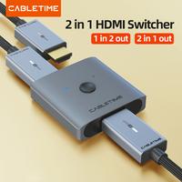 Gambar HDMI Switcher 2 In 1 Out / 1 In 2 HDMI Switch Bi-Directional Cabletime - CP30 dari XLink Semarang undefined 2 Tokopedia