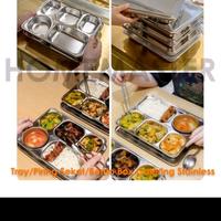 Gambar Lunch box stainless sekat 5 / lunch box plus tutup / kotak makan sekat - 304 TTP STAINLS dari Dapurkami official undefined 4 Tokopedia