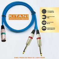 Gambar Kabel Audio Kitani / Cable Mixer Jack Canon XLR Male 1 to 2 Akai Mono Panjang 1 - 5 Meter - 3 METER dari Toko Sinar Teknik undefined 3 Tokopedia