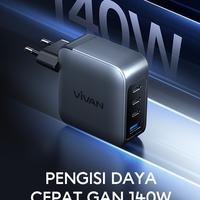 Gambar VIVAN 140 WATT GaN05 Gan Charger 140W for Laptop Smartphone Android iPhone VOOC Flash Charge Super Fast Charging Macbook - Charger Only dari VIVAN SHOP Authorized Store undefined 4 Tokopedia