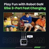 Gambar UGREEN Kepala Charger Nexode GaN Robot 2 USB C + 1 USB PD Fast Charging 65W For Macbook Air iPad Air Pro iPhone 11 12 13 14 15 Promax Nintendo Switch Steamdeck - Purple 65W dari GADVENTIA undefined 4 Tokopedia