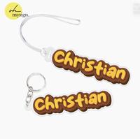 Gambar Custom Nama Luggage Tag Akrilik | Bag Tag | Gantungan Nama Koper Tas Sekolah | Gantungan Kunci Custom UV Printing Acrylic Premium Jungle - Bag Tag dari Oh My Sign undefined 1 Tokopedia