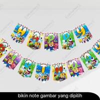 Gambar banner bunting flag ulang tahun pororo  / market day bunting flag - market day dari kudaponi undefined 2 Tokopedia