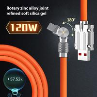 Gambar Kabel Data Putar 180 Derajat Rotating Super Cepat 120W Fast Charging - Micro-USB dari HAO Electronic undefined 1 Tokopedia
