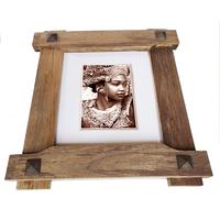 Gambar 52cm Figura Foto Kayu Jati dengan hiasan Paku Pinus Piramida / Teakwood Photo Frame with Pyramid Clavos- PFM1172 / Balinese Dancer 1 dari DecorStudio undefined 2 Tokopedia