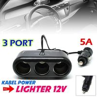 Gambar Colokan Car Lighter Cabang 3 Socket 12V 5A Adaptor Charger Telephone MP3 GPS Mobil dari DH TRONIC undefined 1 Tokopedia