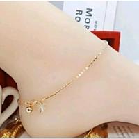 Gambar Premium Gelang Kaki Itali Fashion Wanita Dewasa Anti Luntur Dan Trendy - 28 ccm, gold dari eqew project undefined 2 Tokopedia