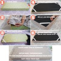 Gambar Sarung Kasur Resleting | Sprei Resleting | Sarung Kasur Resleting Pelindung kasur anda tertutup full rapat dengan panjang resleting mulai 4.9 meter - TEBAL 5 CM, (60x200) dari TokoOnlinePopo-TOP undefined 3 Tokopedia