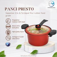 Gambar Panci Presto 3.5Liter Teflon Micro Pressure Cooker TOTIPOTENT POT 24CM - Kuning dari Wisdom Multiway undefined 1 Tokopedia