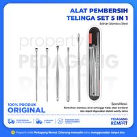 Gambar Alat Pembersih Telinga Korek Kuping 5in1 Stainless Steel dari Pedagang Remote_NEW undefined 1 Tokopedia