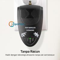 Gambar Alat Anti Nyamuk Tikus Pengusir Hama Suara Ultrasonic Repeller Electric - Hitam dari Importasi undefined 3 Tokopedia
