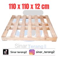 Gambar [ Kargo ] Palet Kayu 110x110x12 cm Pallet Kayu Serbaguna dari Sinar terang2_NEW undefined 1 Tokopedia