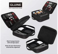 Gambar GLUINE 3368 Tas Kabel Organizer Double Layer Peyimpanan Tas Gadged Aksesories HP Powerbank Charger Kabel Electronics Organizer - Hitam dari ANGELVIN88 undefined 3 Tokopedia