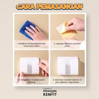 Gambar Rak Hanger HP Dinding Holder Charger Tembok Tempat Handphone / Bracket Remote - Putih dari Pedagang Remote_NEW undefined 5 Tokopedia