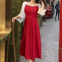 Gambar Elegant France Women's Improved Party Evening Dress Midi Summer Autumn Gaun Wanita - 670 PWF - M dari SB Daily Store undefined 3 Tokopedia