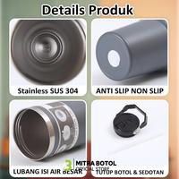 Gambar THERMOS VIRAL PREMIUM WITH HANDLE VACUUM INSULATED BOTOL MINUM 2 IN 1  TUMBLER TRAVEL - GRDSPTHHJAU, POLOS dari Pinter Cetak undefined 4 Tokopedia