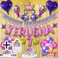 Gambar Paket Dekorasi Lengkap Sofia The First / Balon HBD Dekor Ulang Tahun - Gold + UTL dari FKP Store undefined 2 Tokopedia