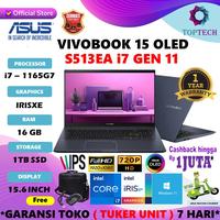 Gambar ASUS VIVOBOOK S15 S513EA OLED i7 1165G7 16GB 1TB IRISXE W11 15.6" FHD - NON BUNDLING, IPS dari Top Tech Comp undefined 1 Tokopedia
