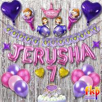 Gambar Paket Dekorasi Lengkap Sofia The First / Balon HBD Dekor Ulang Tahun - Gold + UTL dari FKP Store undefined 3 Tokopedia
