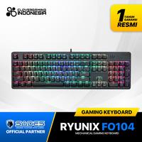 Gambar Sades Ryunix FO104 / FO-104 Mechanical Gaming Keyboard Fullsize FO 104 - Blue Switch dari Clover Gaming Indonesia undefined 1 Tokopedia