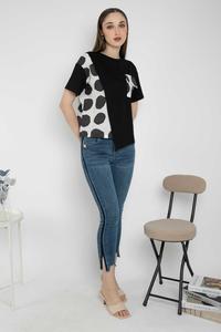 Gambar *Ready Stok* SISTER'S - Atasan Katun Kombi Kaos 7171 (CAP) - Hitam, L dari Sisters Fashion Group undefined 3 Tokopedia