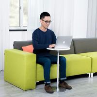 Gambar All For Work Meja Kerja LINWOOD Meja Bundar Adjustable Multifungsi - Premiere White dari All For Work Indonesia undefined 3 Tokopedia