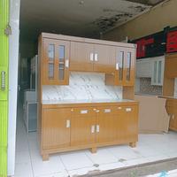 Gambar lemari dapur kayu minimalis 4 pintu / lemari dapur 4 pintu kayu minimalis / lemari dapur / rak piring dapur kayu minimalis dari FURNITURE CIKAMPEK undefined 4 Tokopedia