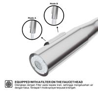 Gambar Wellup Keran Kran Angsa Sink Tap Water Flexible Tarik Mixer Cuci Piring Tanam Kuningan Brass KA3396 - CHROME dari Wellup undefined 4 Tokopedia