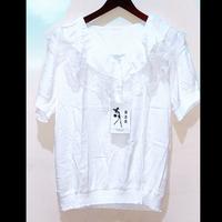 Gambar blouse putih / atasan berenda / fashion wanita / kemeja wanita import dari IvoryCherry undefined 3 Tokopedia