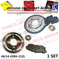 Gambar GEAR SET BAJA DEPAN BELAKANG RANTAI HONDA 46-14 GL CB CG 100-125 GL100 GL125 CB100 CB125 CG100 CG125 S90 S90Z S-90Z dari gudangsparepartmotor88 undefined 1 Tokopedia