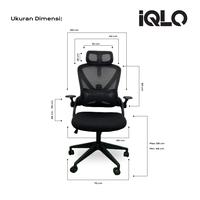 Gambar IQLO FJ6201 Kursi Kantor Belajar Gaming  Dudukan Foam Jaring Hidrolik Ergonomis Gas-Lift Class 4 dari IQLO undefined 5 Tokopedia