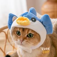 Gambar PURRJOY Korea Animal Pet Cat Hat / Topi Penutup Kepala Kucing - Blue dolphin, L dari PurrJoy undefined 3 Tokopedia