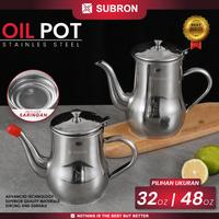 Gambar SUBRON Teko Air Kopi Teh  Penyaringan Minyak Goreng 950ml 1400ml - 32OZ dari SUBRON KITCHENWARE undefined 1 Tokopedia