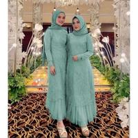 Gambar Gamis geraldine pesta brukat tile dress milo LD 90 100 110 120 PM - M (LD.90cm) dari GALLERY ALIF AL FATIH undefined 4 Tokopedia