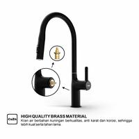 Gambar Wellup Keran Kran Angsa Sink Tap Water Flexible Tarik Mixer Cuci Piring Tanam Kuningan Brass KA3396 - CHROME dari Wellup undefined 3 Tokopedia