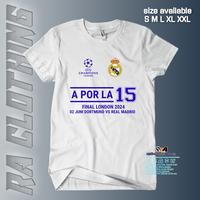 Gambar Kaos nobar final ucl real Madrid a POR La 15  baju a POR La 15 - Hitam, M dari RAC Tokopedia undefined 3 Tokopedia
