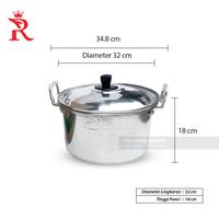 Gambar Panci Alumunium Tutup 30 cm Panci Masak Komodo dari Rajawali Perabot undefined 5 Tokopedia