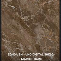 Gambar Keramik rectified cutting merk Uno UK 30x60cm tipe Zonda BN marble dark motif random permukaan glossy untuk lantai atau dinding warna coklat dari hkj bangunan undefined 1 Tokopedia
