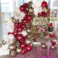 Gambar 131 Pcs Ruby Merah Emas Kit Lengkungan Balon Lateks untuk Dekorasi dari Kiiwstone undefined 3 Tokopedia